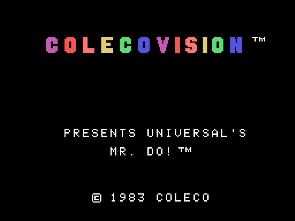 Title Screen of Mr. Do! for Colecovision
